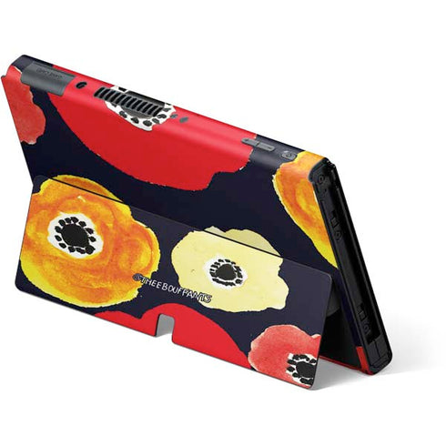 Bouffants and Broken Hearts Anemone Flower Nintendo Switch OLED (2021) Skin